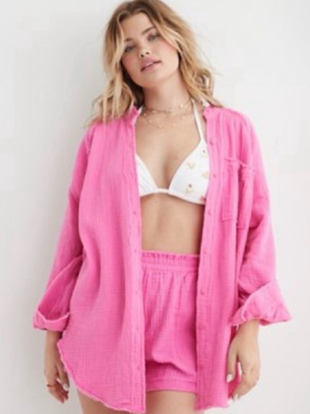 Aerie Pool to Party Button Down Shirt